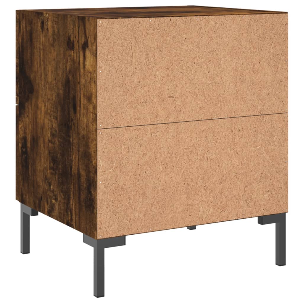 Bedside Cabinet Smoked Oak 40x35x47,5 cm Engineered Wood