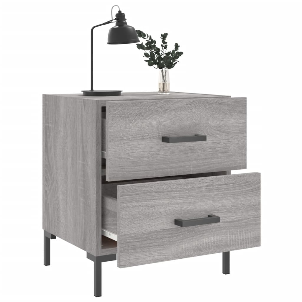 Bedside Cabinet Grey Sonoma 40x35x47,5 cm Engineered Wood