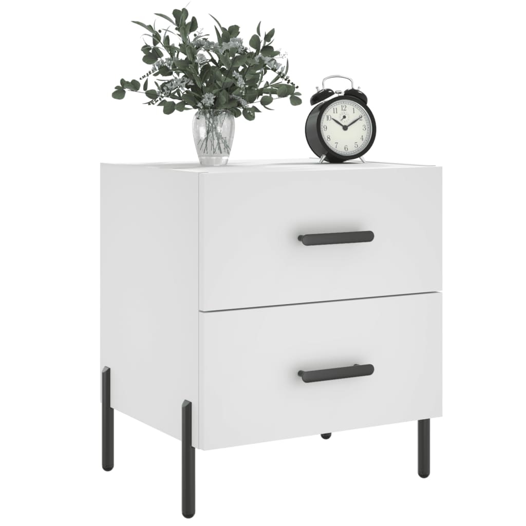Bedside Cabinet White 40x35x47,5 cm Engineered Wood