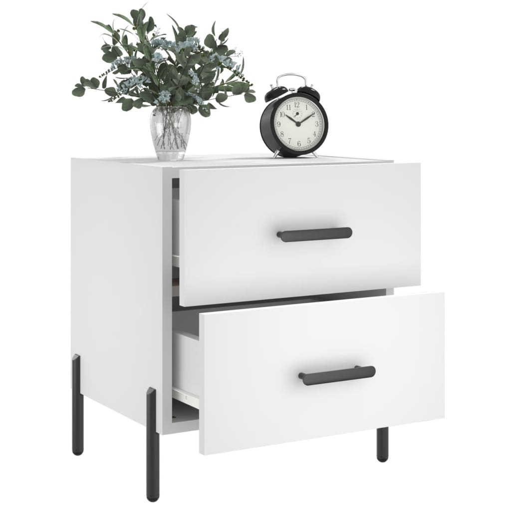 Bedside Cabinet White 40x35x47,5 cm Engineered Wood