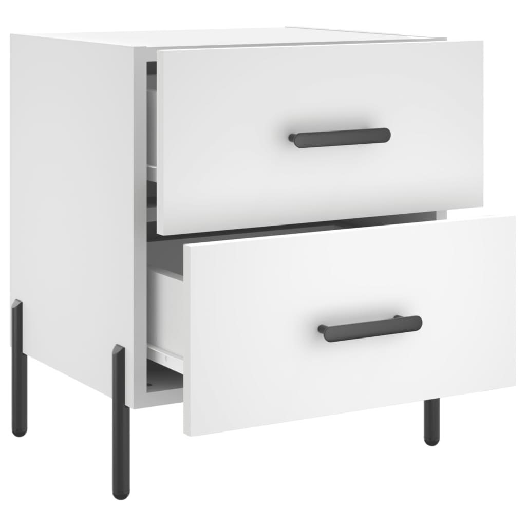 Bedside Cabinet White 40x35x47.5 cm Engineered Wood