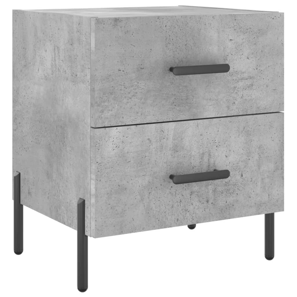 Bedside Cabinet Concrete Grey 40x35x47,5 cm Engineered Wood