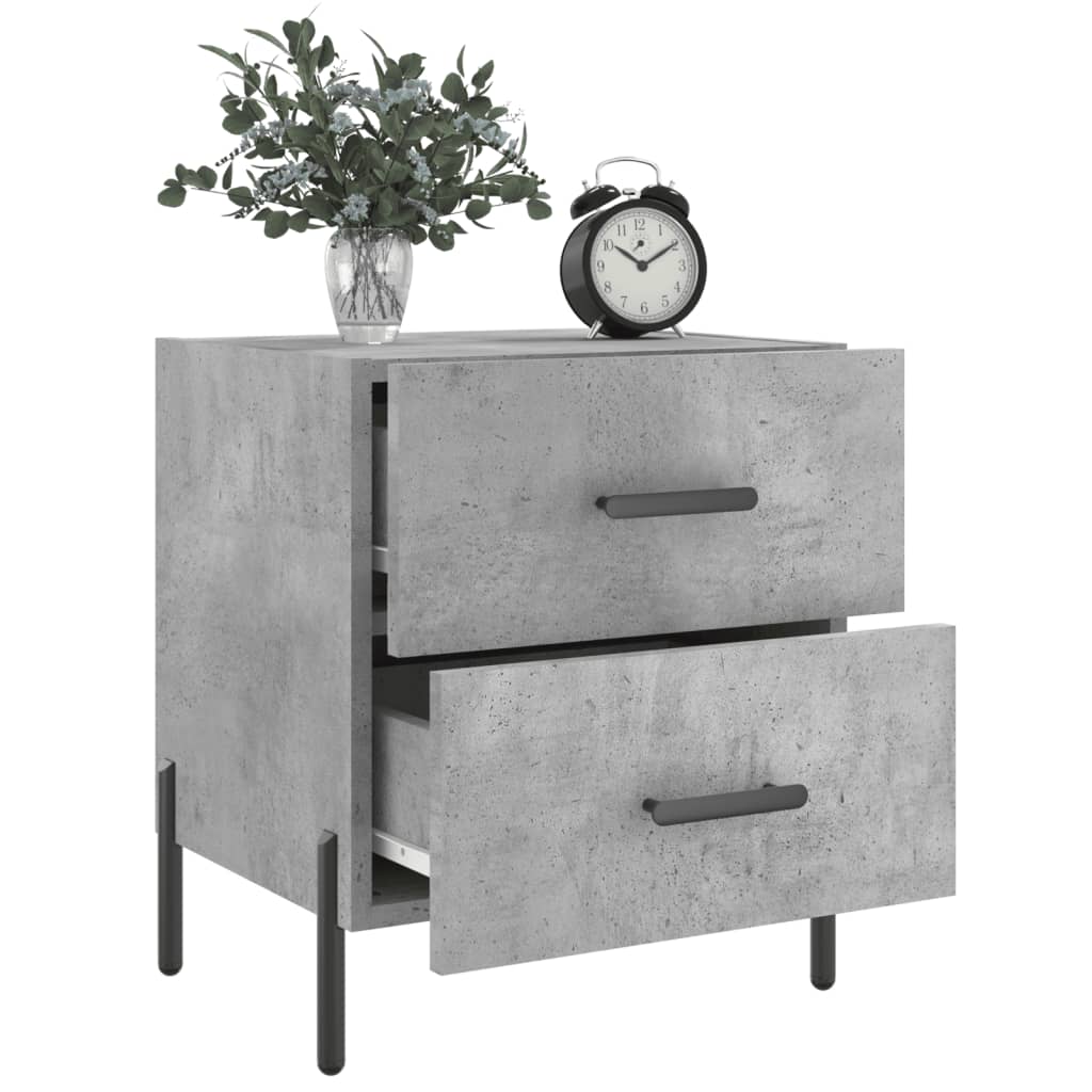 Bedside Cabinet Concrete Grey 40x35x47,5 cm Engineered Wood