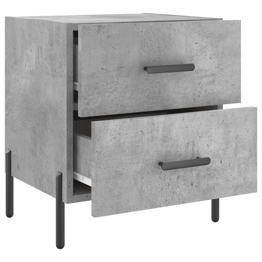 Bedside Cabinet Concrete Grey 40x35x47,5 cm Engineered Wood