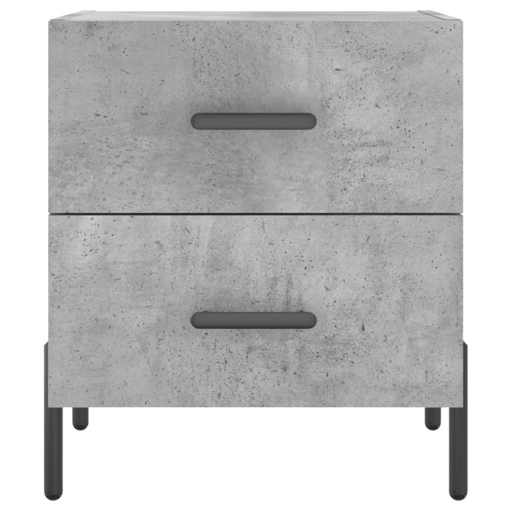 Bedside Cabinet Concrete Grey 40x35x47,5 cm Engineered Wood