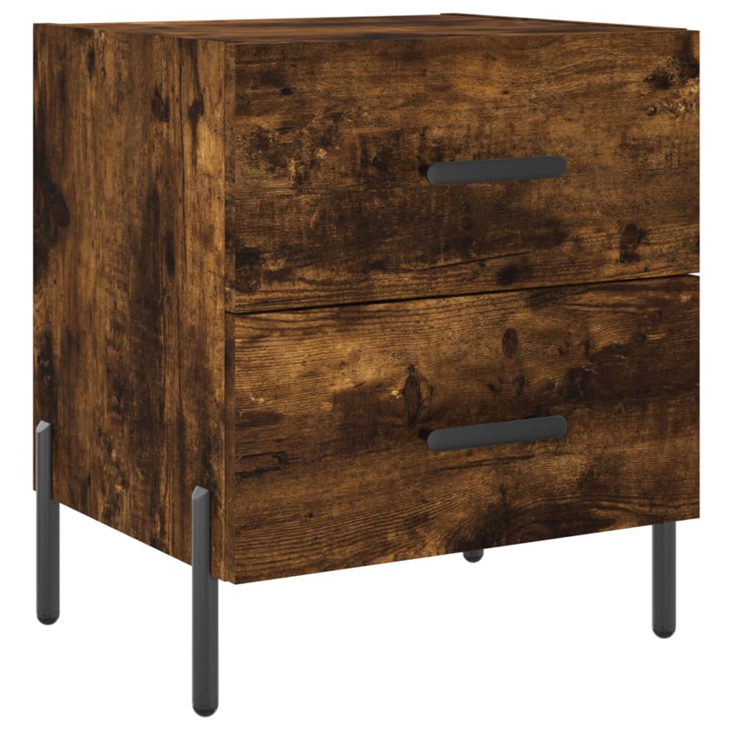 Bedside Cabinet Smoked Oak 40x35x47,5 cm Engineered Wood