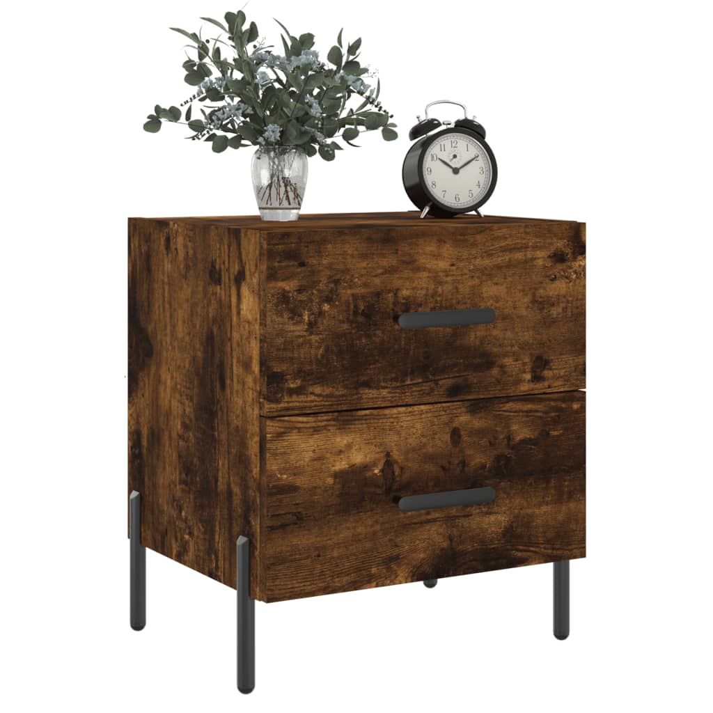 Bedside Cabinet Smoked Oak 40x35x47,5 cm Engineered Wood