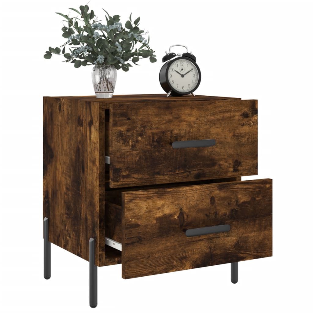 Bedside Cabinet Smoked Oak 40x35x47,5 cm Engineered Wood