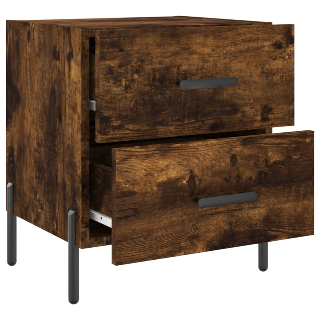 Bedside Cabinet Smoked Oak 40x35x47,5 cm Engineered Wood