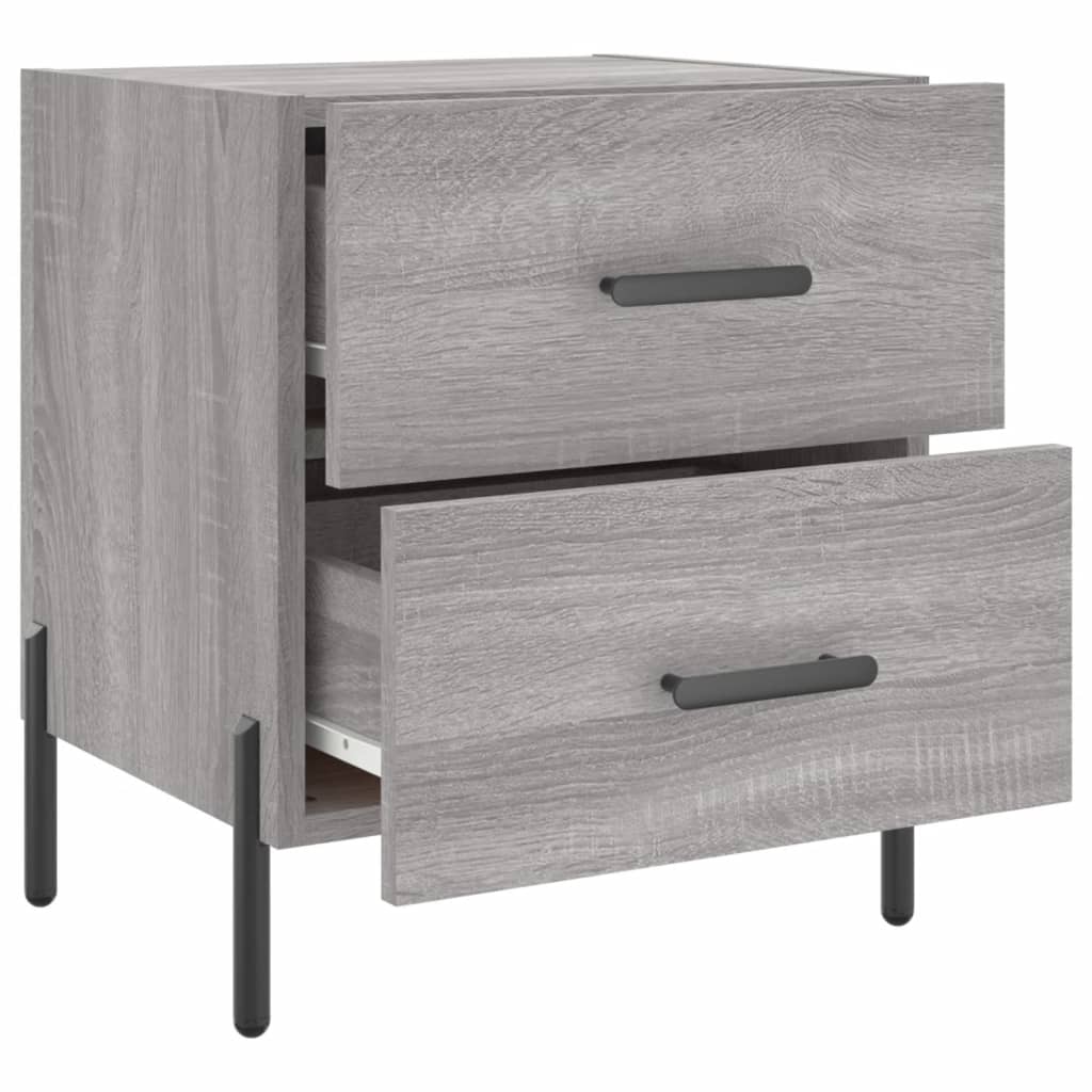 Bedside Cabinet Grey Sonoma 40x35x47,5 cm Engineered Wood