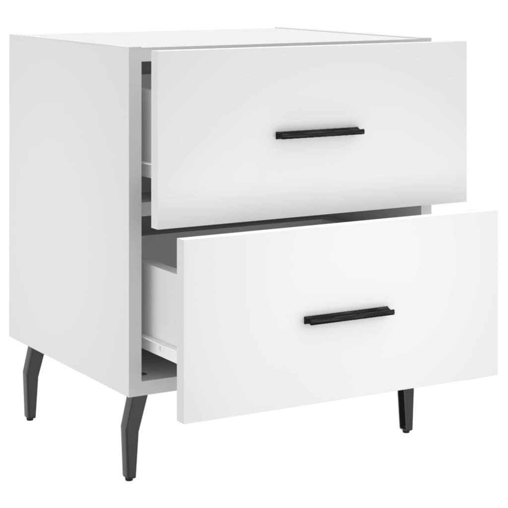 Bedside Cabinet White 40x35x47,5 cm Engineered Wood