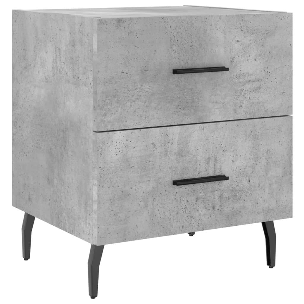 Bedside Cabinet Concrete Grey 40x35x47,5 cm Engineered Wood