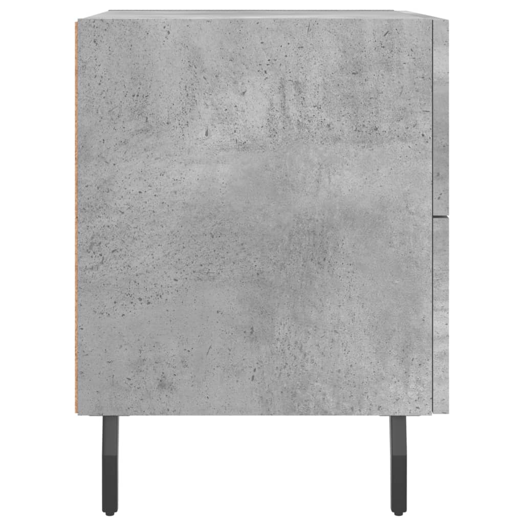 Bedside Cabinet Concrete Grey 40x35x47,5 cm Engineered Wood