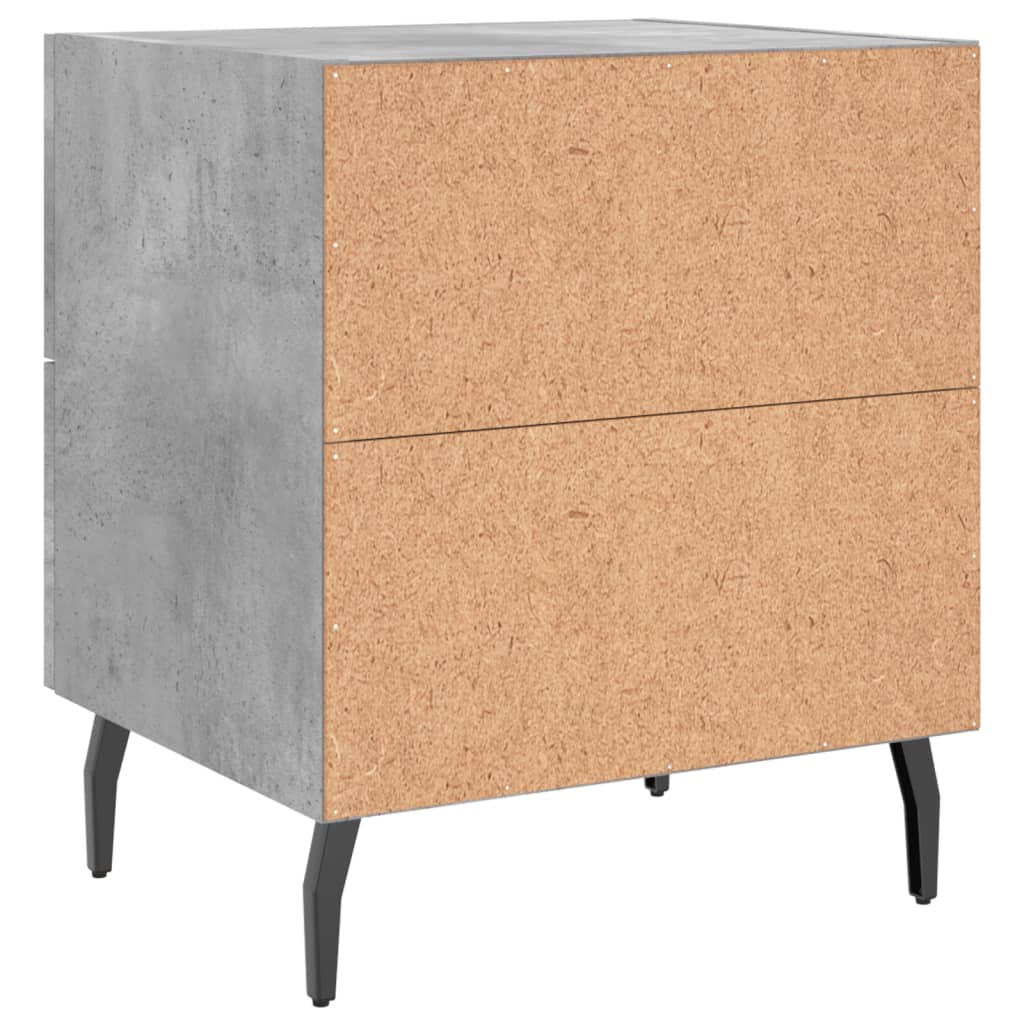 Bedside Cabinet Concrete Grey 40x35x47,5 cm Engineered Wood