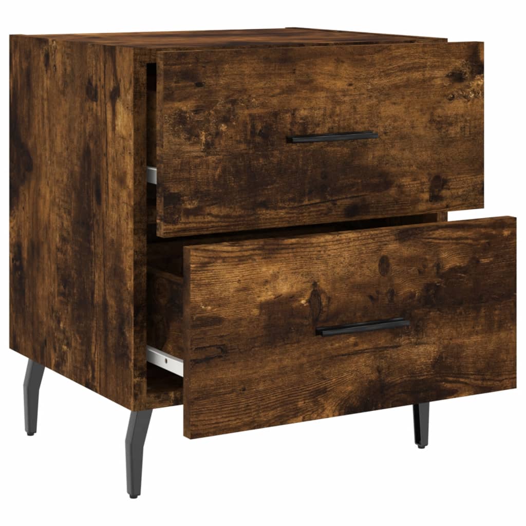 Bedside Cabinet Smoked Oak 40x35x47,5 cm Engineered Wood
