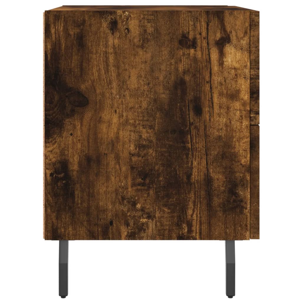Bedside Cabinet Smoked Oak 40x35x47,5 cm Engineered Wood