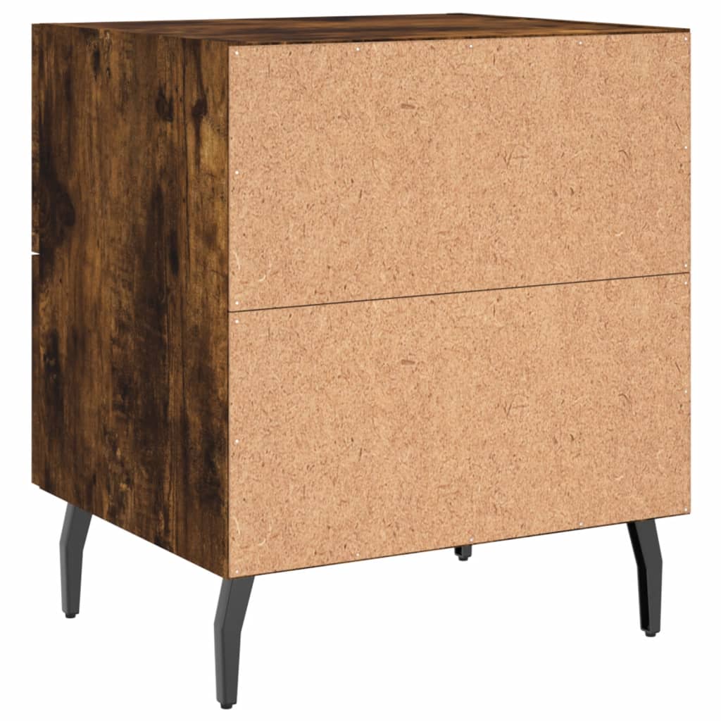 Bedside Cabinet Smoked Oak 40x35x47,5 cm Engineered Wood