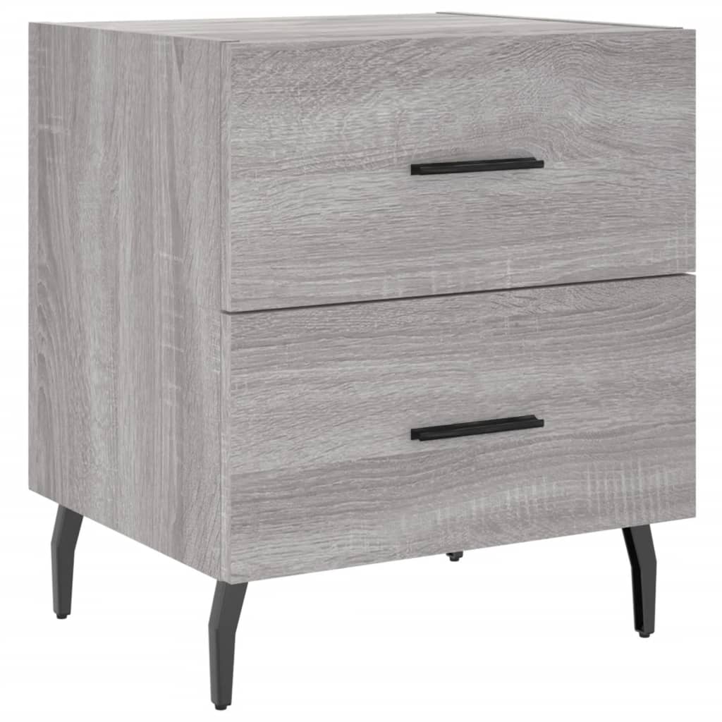 Bedside Cabinet Grey Sonoma 40x35x47,5 cm Engineered Wood