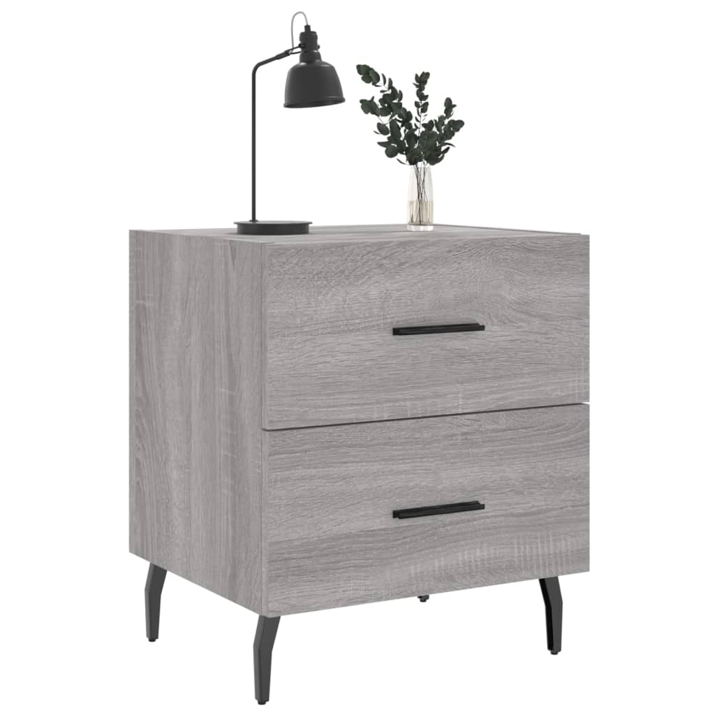 Bedside Cabinet Grey Sonoma 40x35x47,5 cm Engineered Wood
