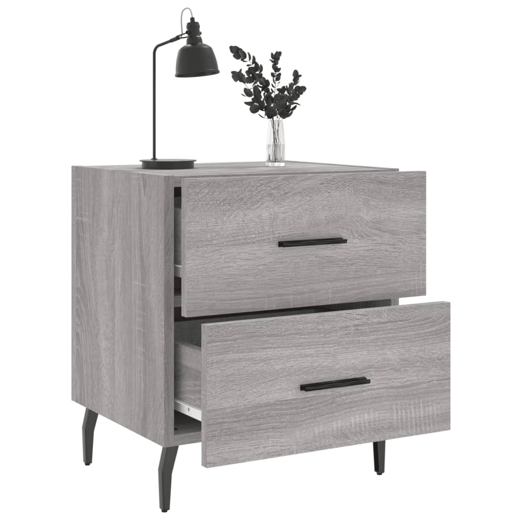 Bedside Cabinet Grey Sonoma 40x35x47,5 cm Engineered Wood