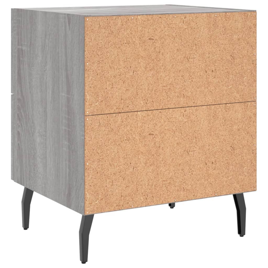 Bedside Cabinet Grey Sonoma 40x35x47,5 cm Engineered Wood