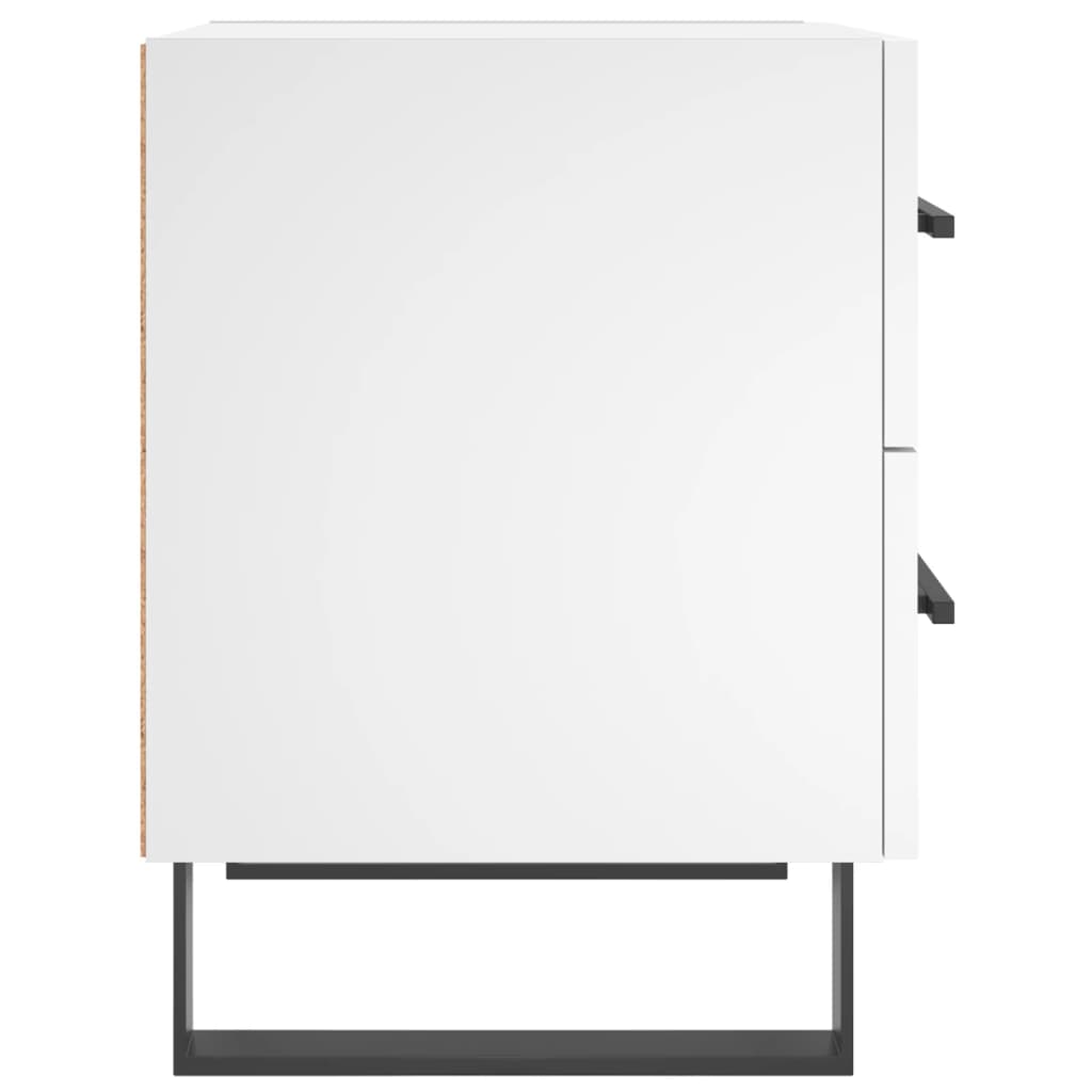 Bedside Cabinet White 40x35x47.5 cm Engineered Wood
