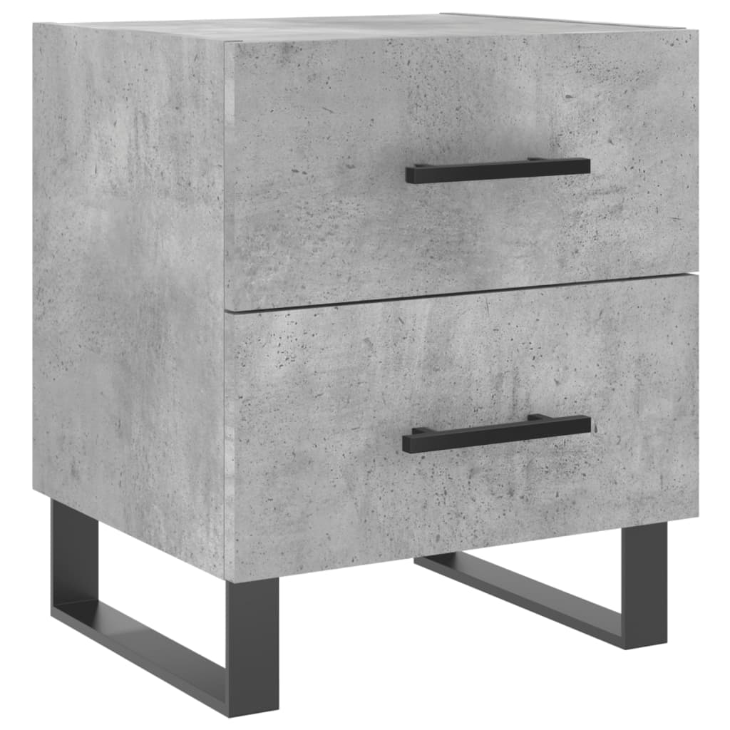 Bedside Cabinet Concrete Grey 40x35x47,5 cm Engineered Wood