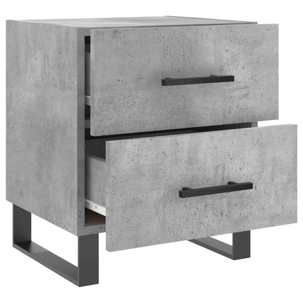 Bedside Cabinet Concrete Grey 40x35x47,5 cm Engineered Wood