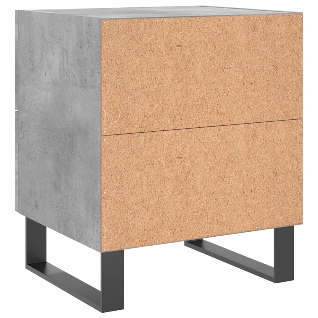 Bedside Cabinet Concrete Grey 40x35x47,5 cm Engineered Wood