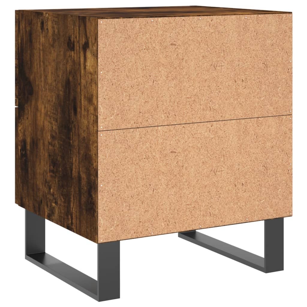 Bedside Cabinets 2 pcs Smoked Oak 40x35x47.5 cm Engineered Wood