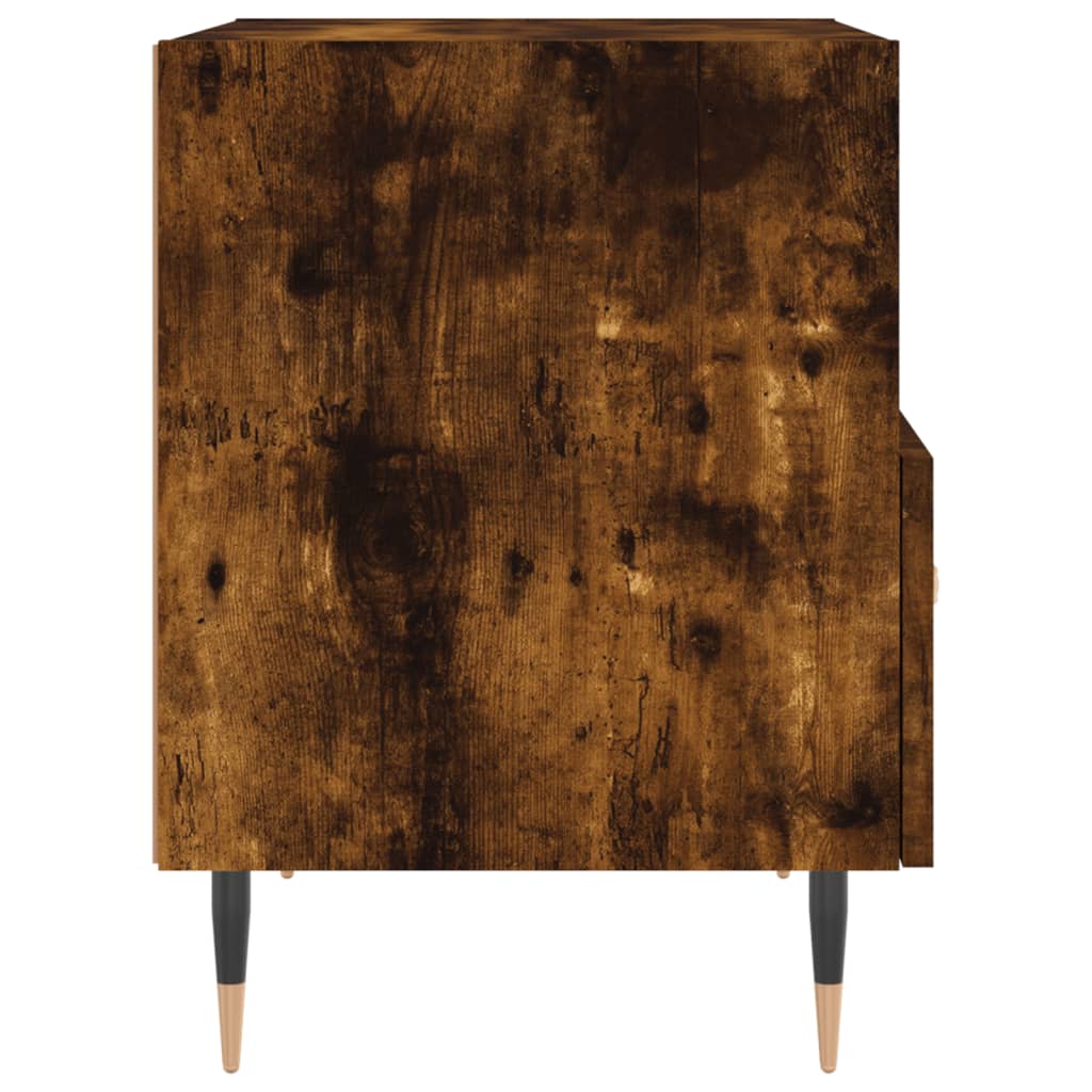 Bedside Cabinet Smoked Oak 40x35x47.5 cm Engineered Wood