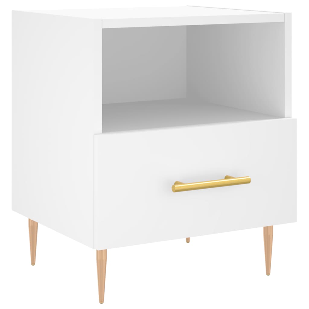 Bedside Cabinet White 40x35x47,5 cm Engineered Wood