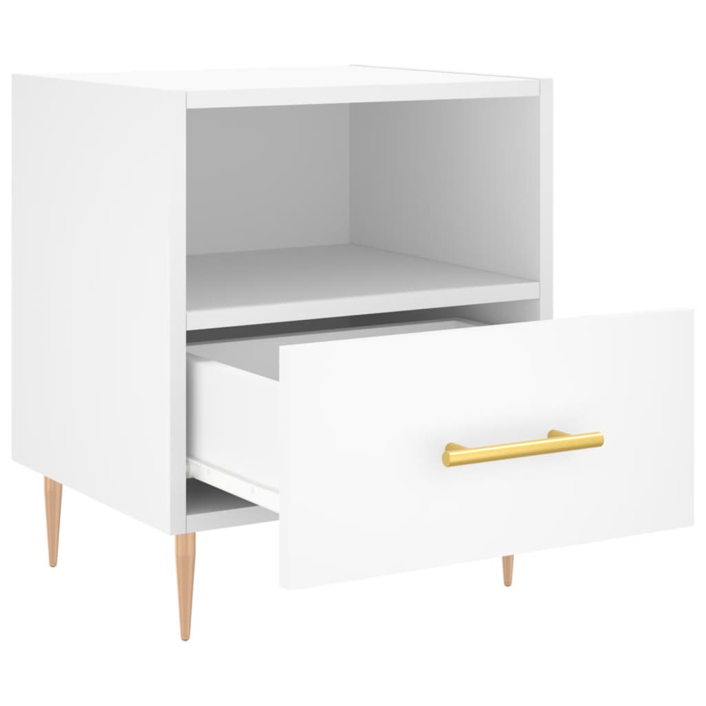 Bedside Cabinet White 40x35x47,5 cm Engineered Wood