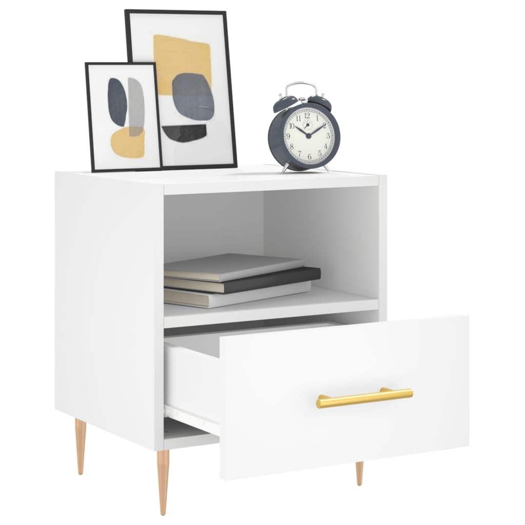 Bedside Cabinet White 40x35x47,5 cm Engineered Wood