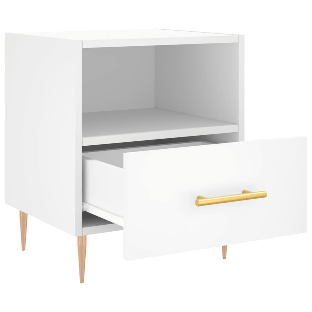 Bedside Cabinets 2 pcs White 40x35x47.5 cm Engineered Wood