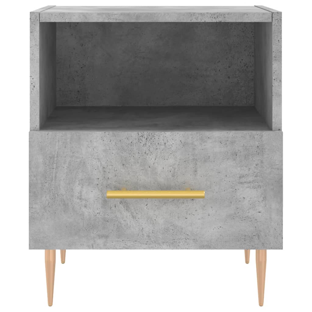 Bedside Cabinet Concrete Grey 40x35x47,5 cm Engineered Wood