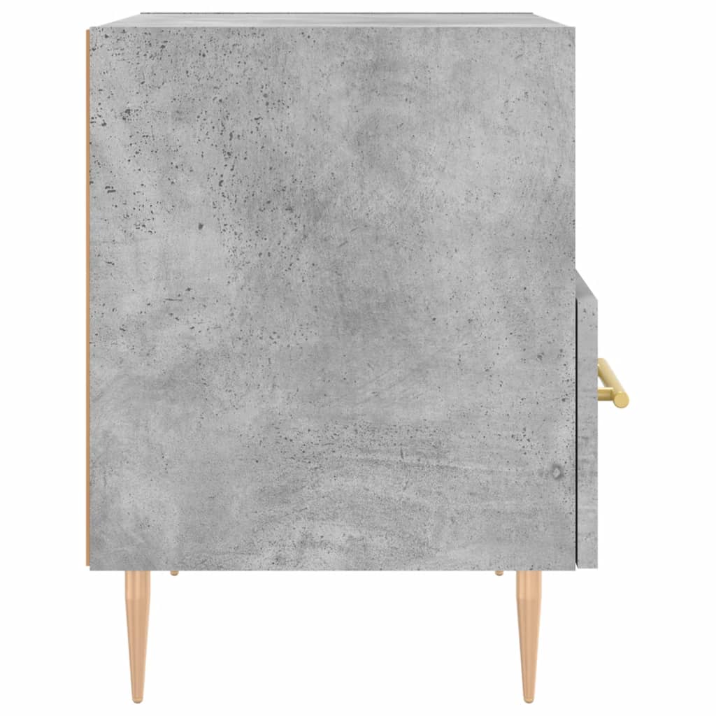 Bedside Cabinet Concrete Grey 40x35x47,5 cm Engineered Wood