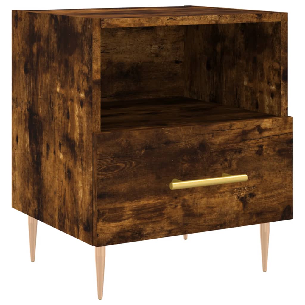 Bedside Cabinet Smoked Oak 40x35x47,5 cm Engineered Wood