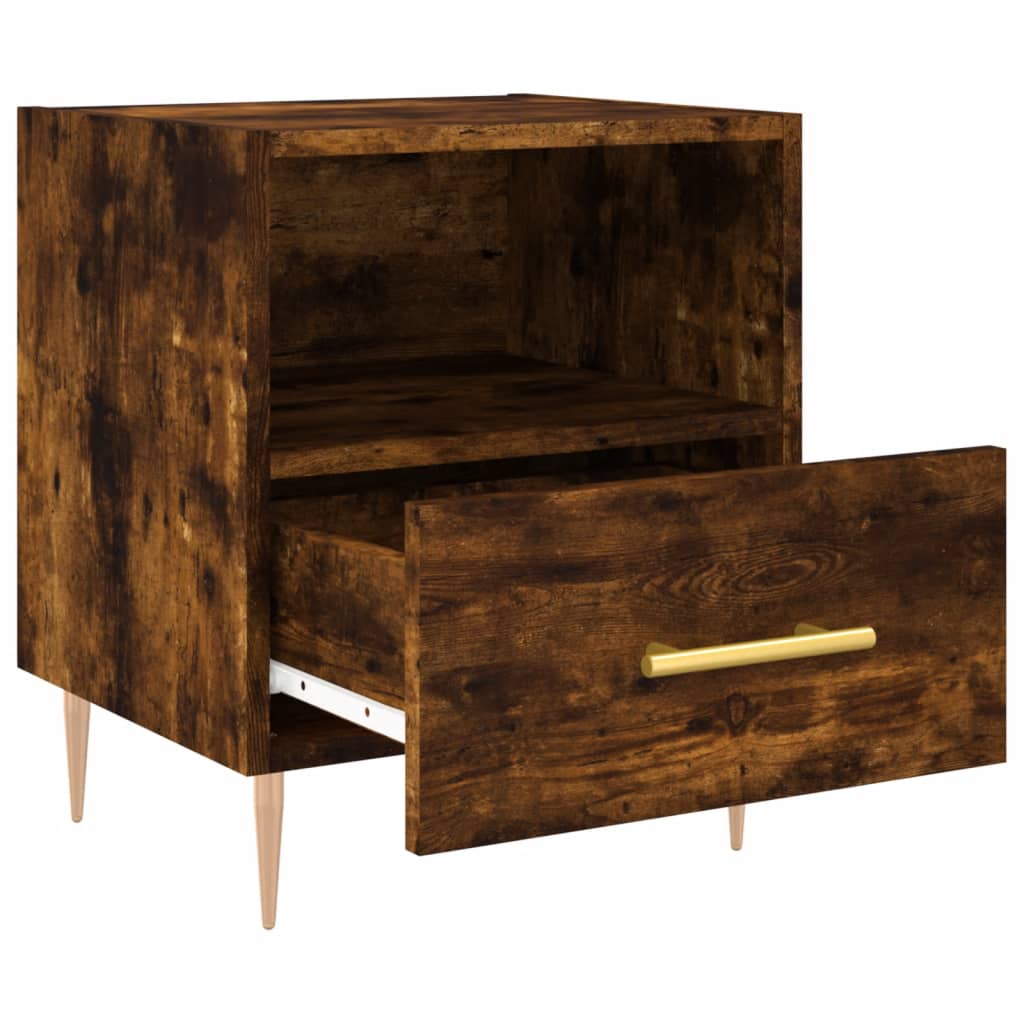 Bedside Cabinet Smoked Oak 40x35x47,5 cm Engineered Wood
