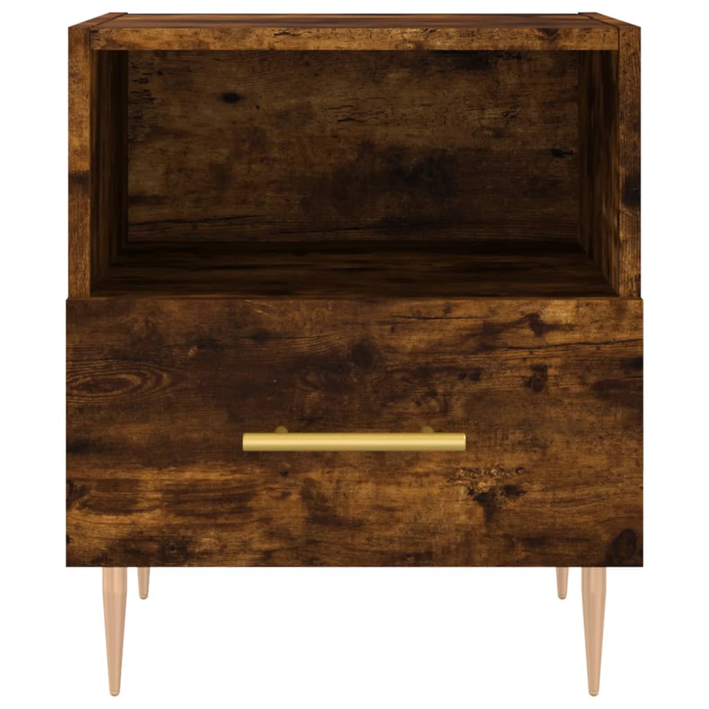 Bedside Cabinet Smoked Oak 40x35x47,5 cm Engineered Wood