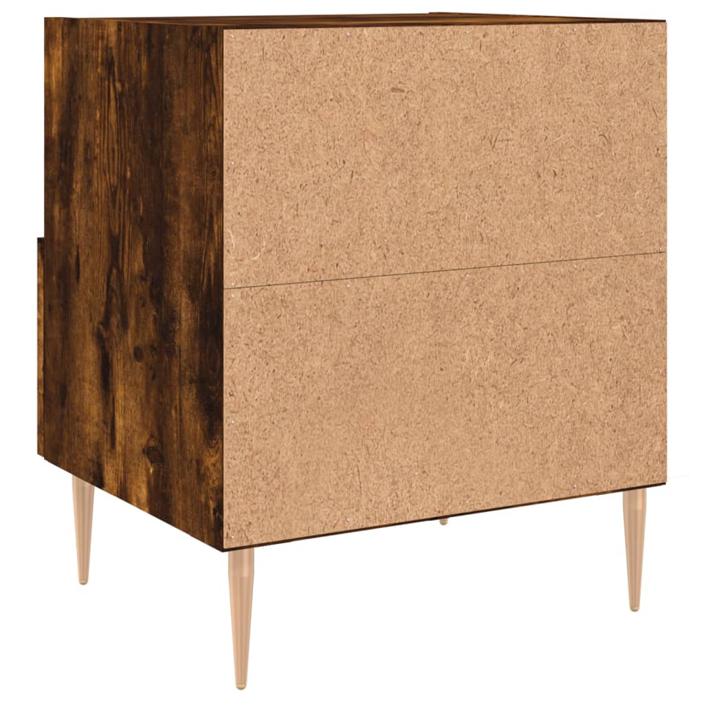 Bedside Cabinet Smoked Oak 40x35x47,5 cm Engineered Wood