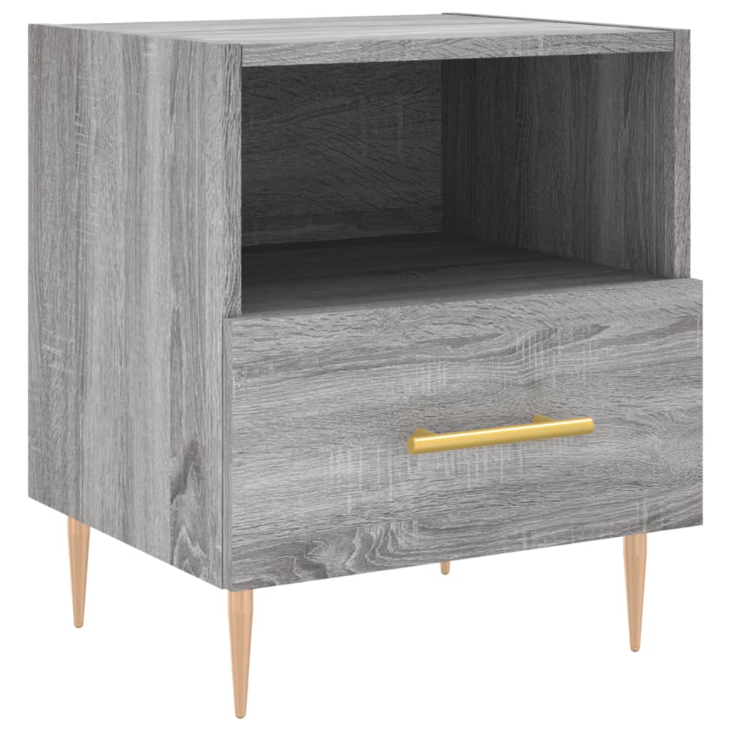 Bedside Cabinet Grey Sonoma 40x35x47,5 cm Engineered Wood