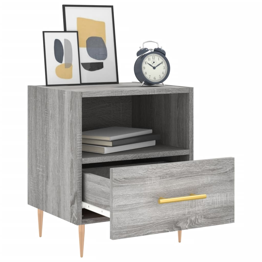 Bedside Cabinet Grey Sonoma 40x35x47,5 cm Engineered Wood