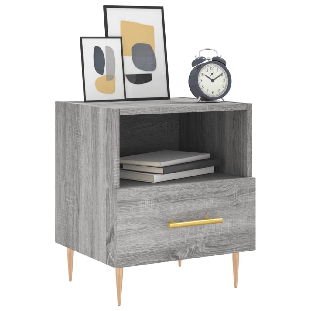 Bedside Cabinet Grey Sonoma 40x35x47,5 cm Engineered Wood