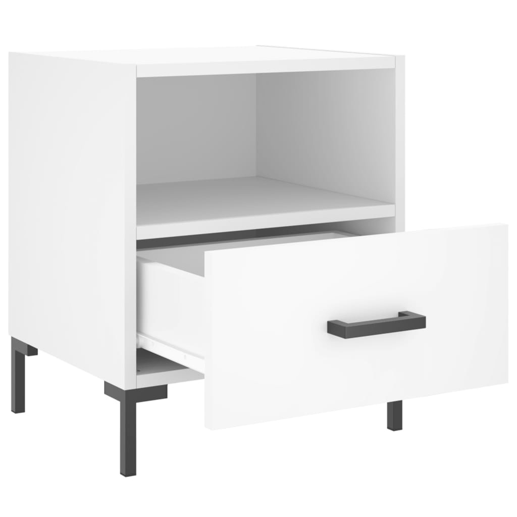 Bedside Cabinets 2 pcs White 40x35x47.5 cm Engineered Wood