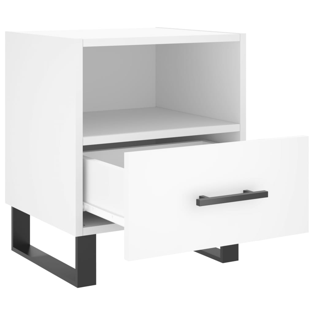 Bedside Cabinet White 40x35x47,5 cm Engineered Wood