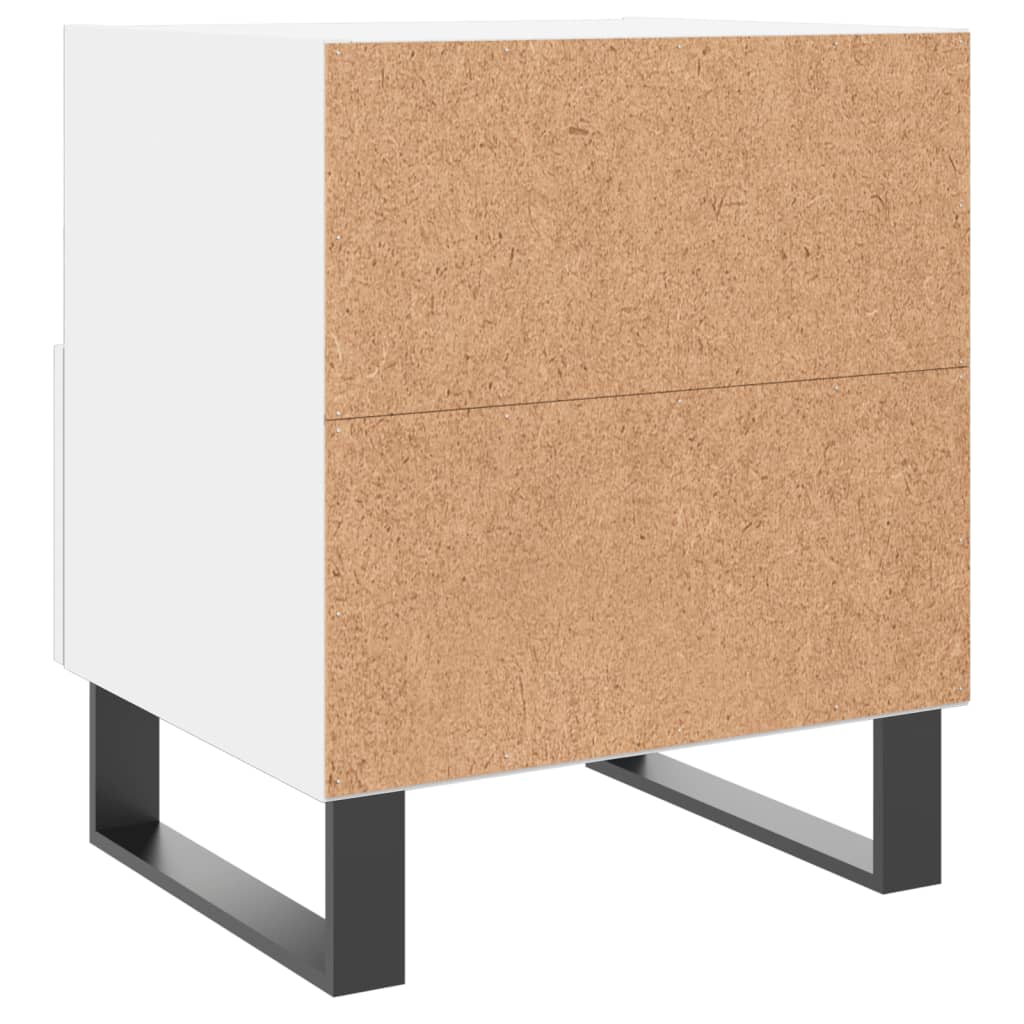 Bedside Cabinet White 40x35x47,5 cm Engineered Wood