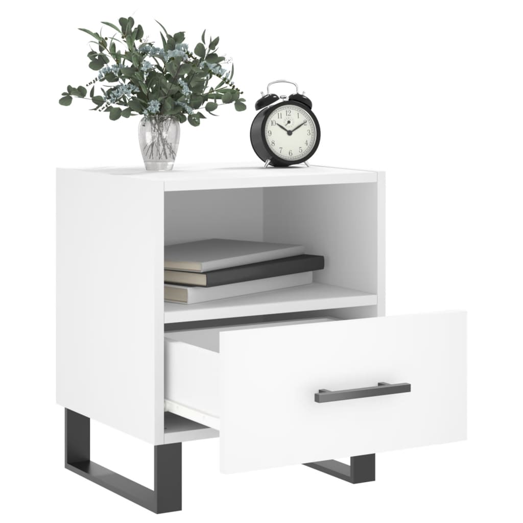 Bedside Cabinet White 40x35x47,5 cm Engineered Wood