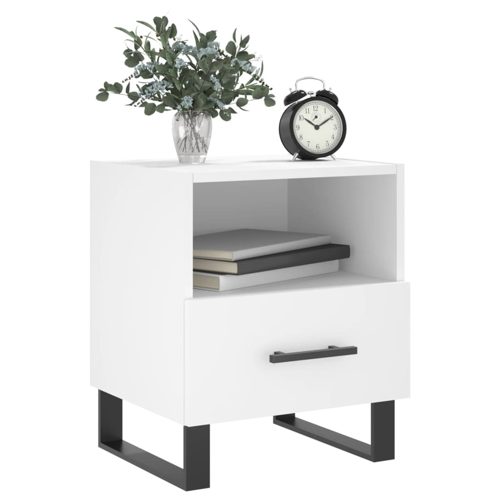 Bedside Cabinet White 40x35x47,5 cm Engineered Wood