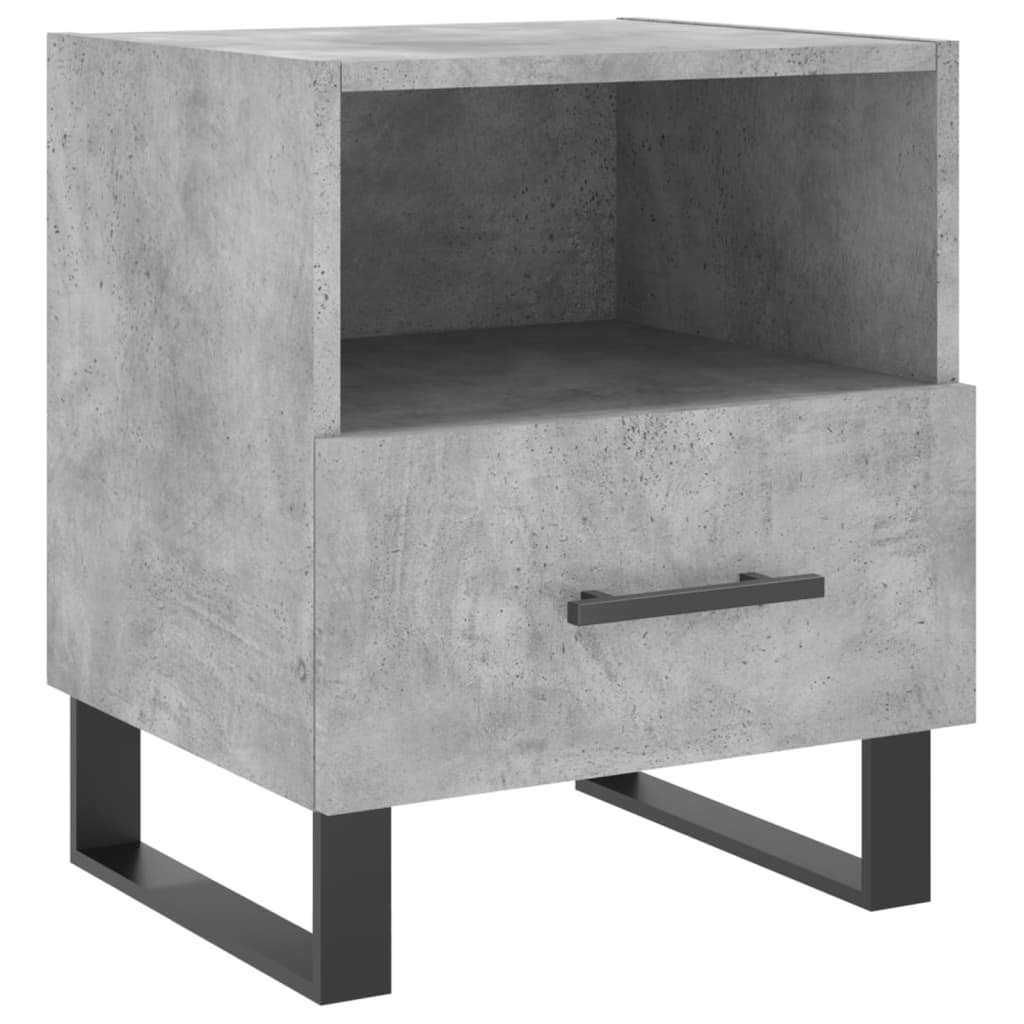 Bedside Cabinet Concrete Grey 40x35x47,5 cm Engineered Wood
